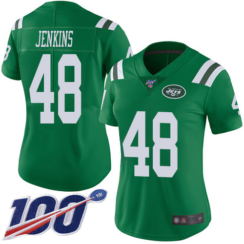 New York Jets Limited Green Women Jordan Jenkins Jersey NFL Football #48 100th Season Rush Vapor Untouchable->new york jets->NFL Jersey